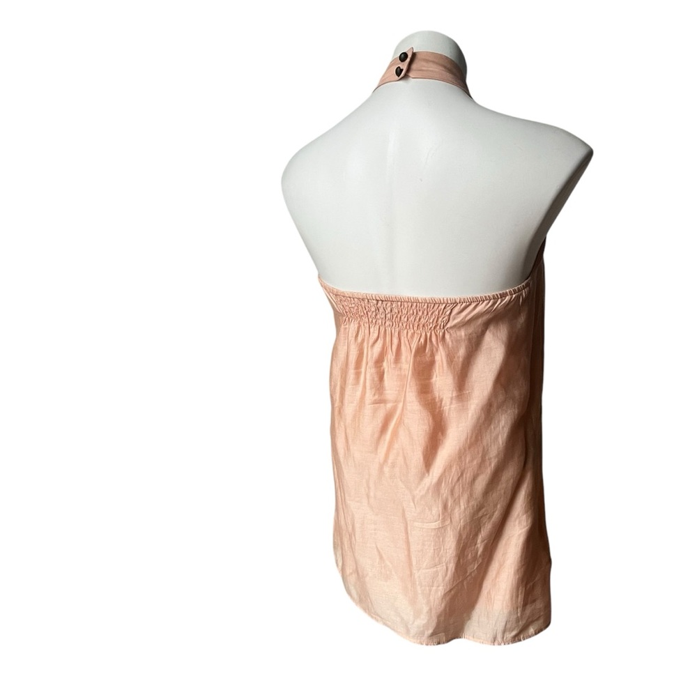 Ann Taylor Peach Floral Halter Top, Sz 2 - Picture 8 of 15